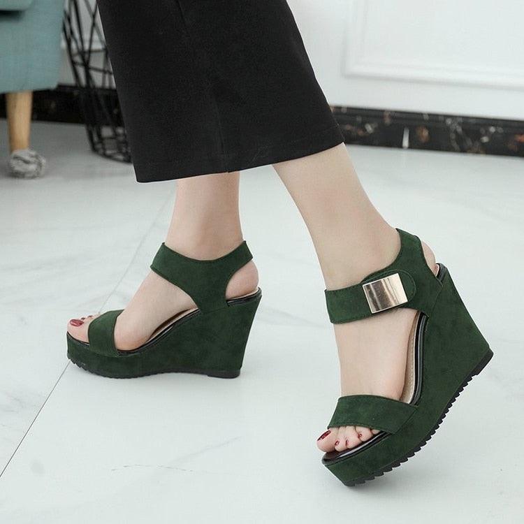 High Heel Party Shoes Platform Office Lady Sandals - TeresaCollections