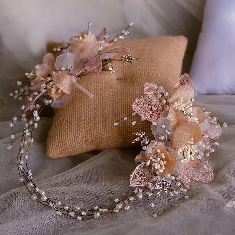 Royal Flower Evening Head Wear Wedding Hair Accessory - TeresaCollections