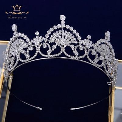 Royal Zircon Crystal Wedding Bridal Tiara - TeresaCollections