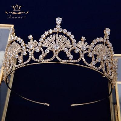 Royal Zircon Crystal Wedding Bridal Tiara - TeresaCollections