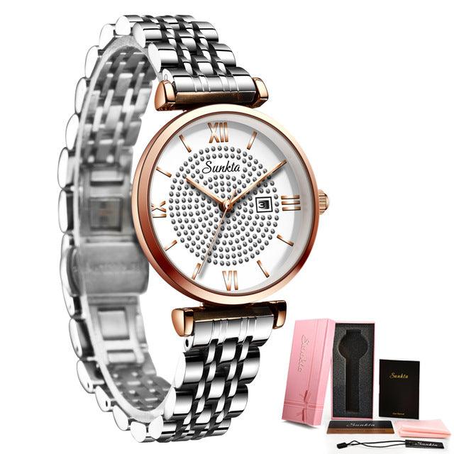 Luxury Steel Women's Wrist Watch - TeresaCollections