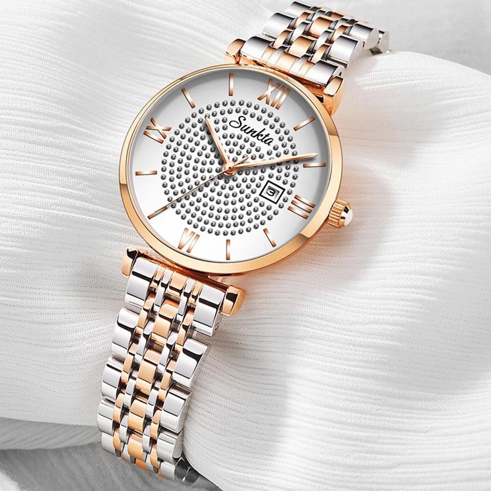 Luxury Steel Women's Wrist Watch - TeresaCollections