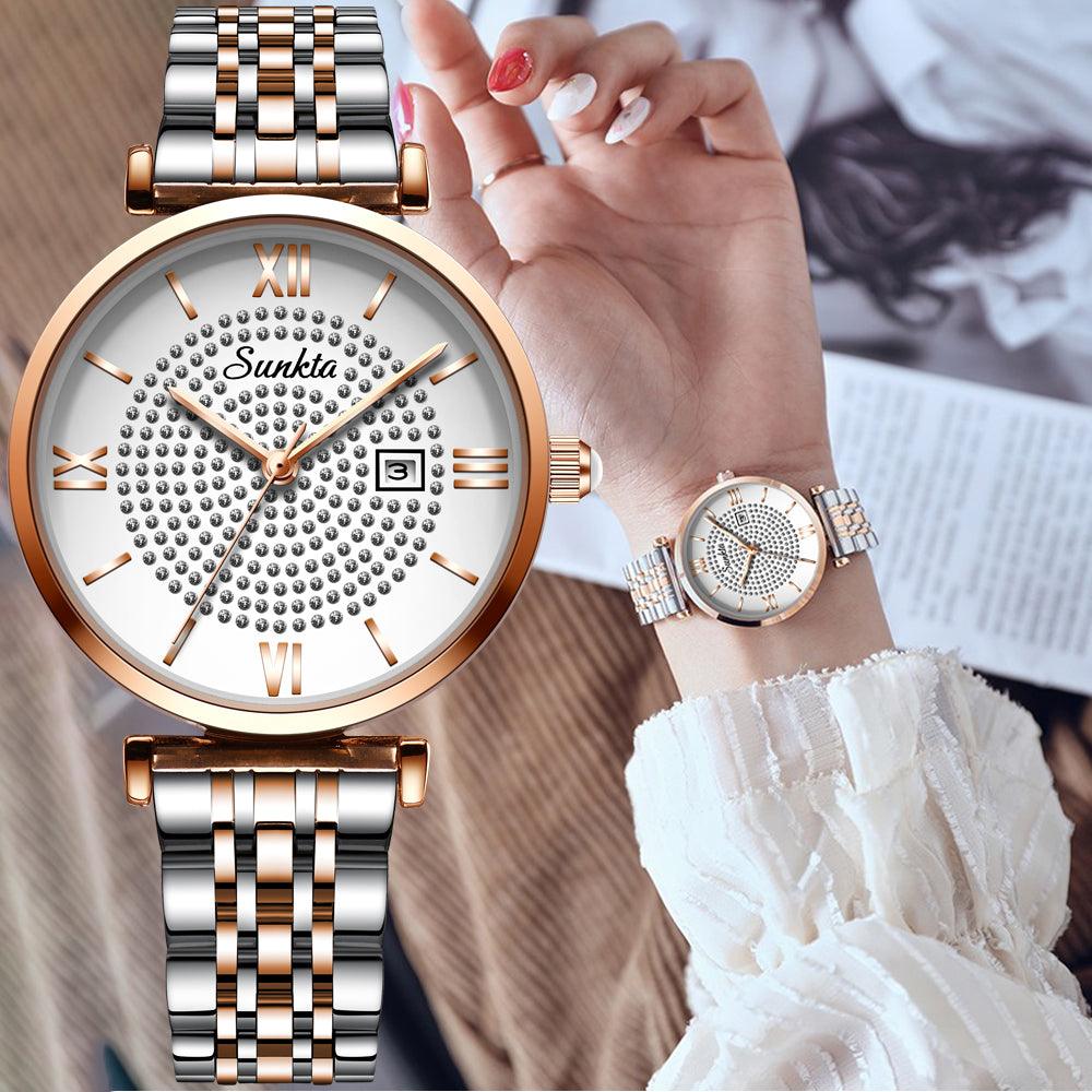 Luxury Steel Women's Wrist Watch - TeresaCollections