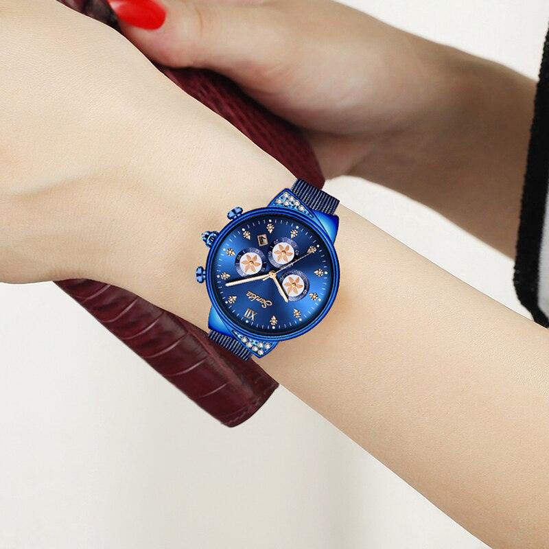 Casual Stainless Steel Mesh Band Stylish Quartz Watch - TeresaCollections