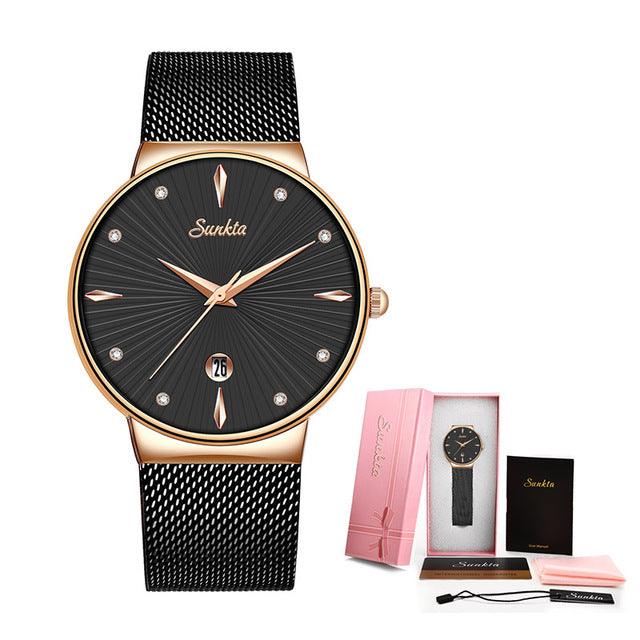 Ultra-thin Stainless Steel Waterproof Quartz Watch - TeresaCollections