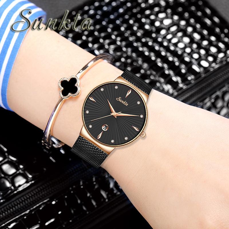 Ultra-thin Stainless Steel Waterproof Quartz Watch - TeresaCollections