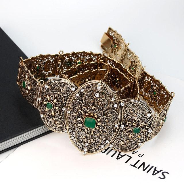 Rhinestone Gold Color Belt - TeresaCollections