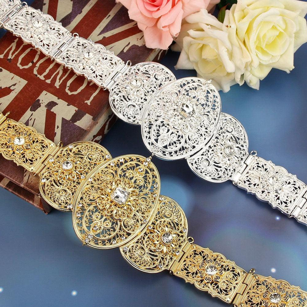 Rhinestone Gold Color Belt - TeresaCollections