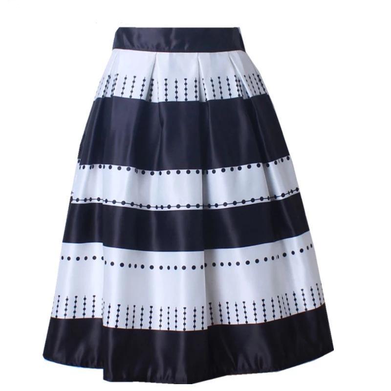 Satin Pleated Puff Skirt - TeresaCollections