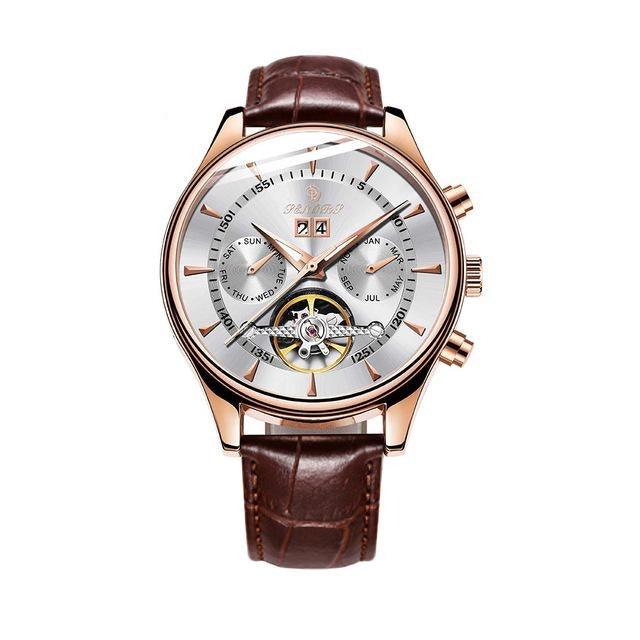 Automatic Men Stainless Steel Waterproof Mechanical Watch - TeresaCollections