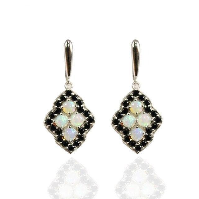 Shinning Natural Ethiopian Opal Earrings - TeresaCollections