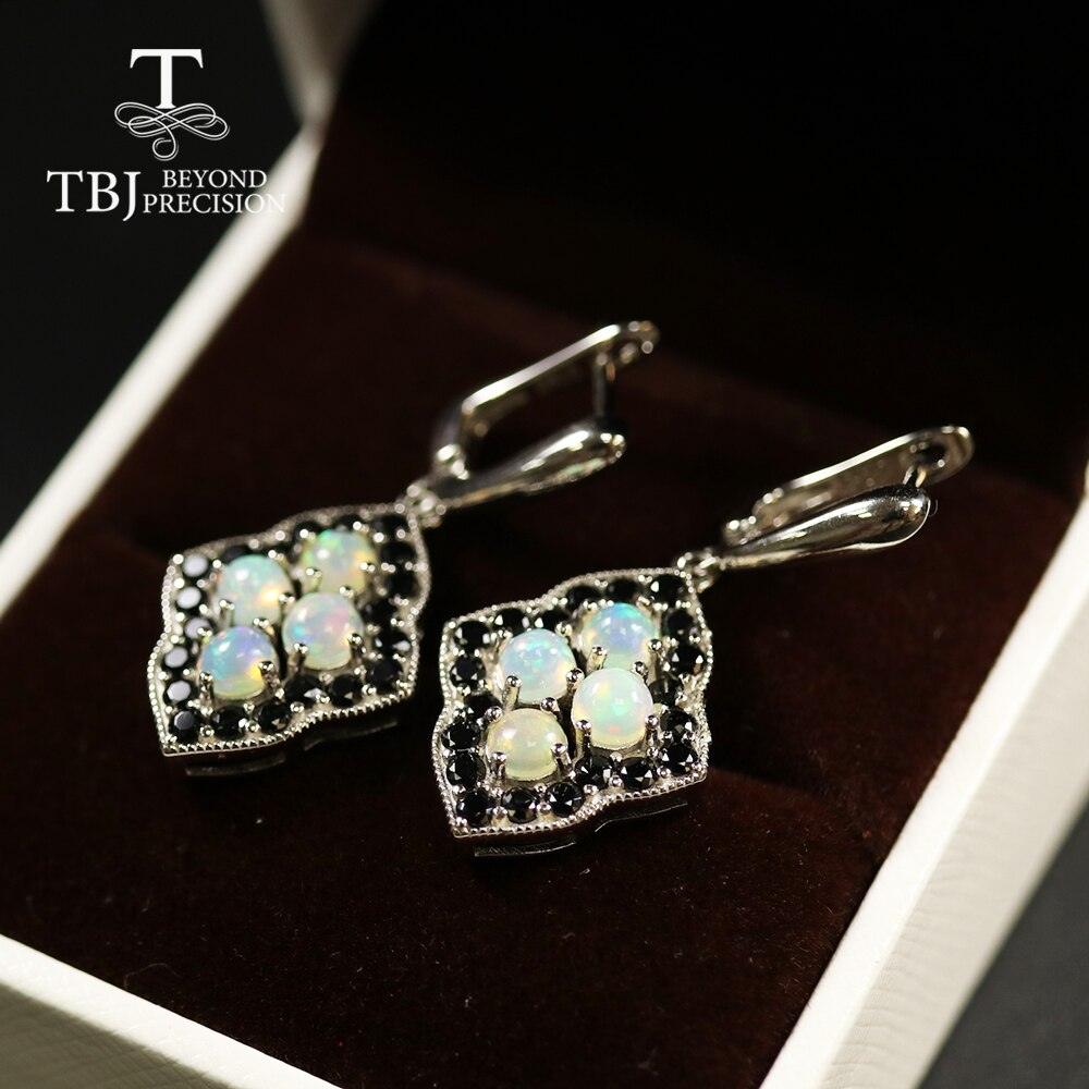 Shinning Natural Ethiopian Opal Earrings - TeresaCollections