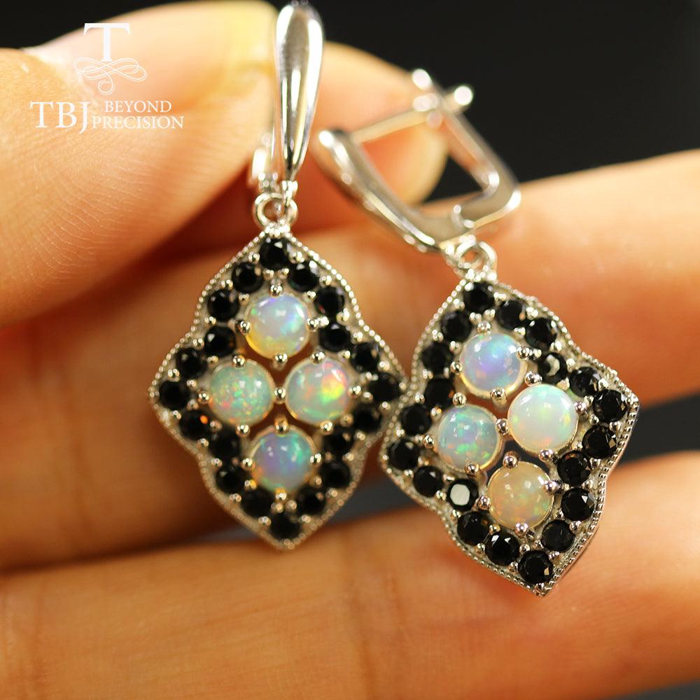 Shinning Natural Ethiopian Opal Earrings - TeresaCollections