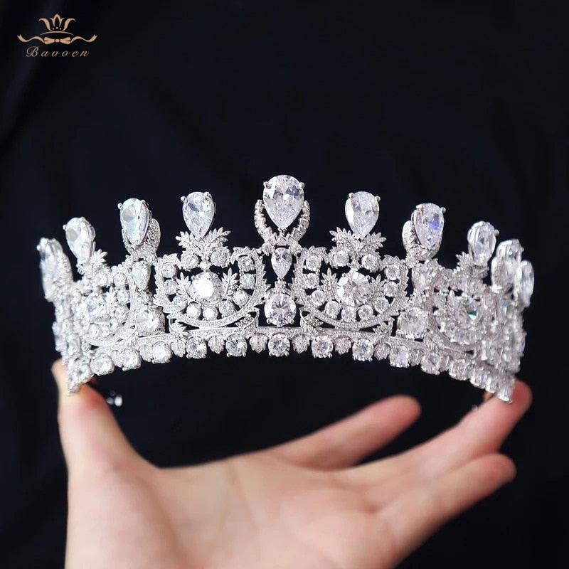 Sparkling Plated Crystals Zircon Tiara - TeresaCollections