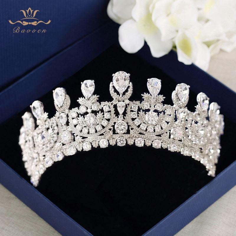 Sparkling Plated Crystals Zircon Tiara - TeresaCollections