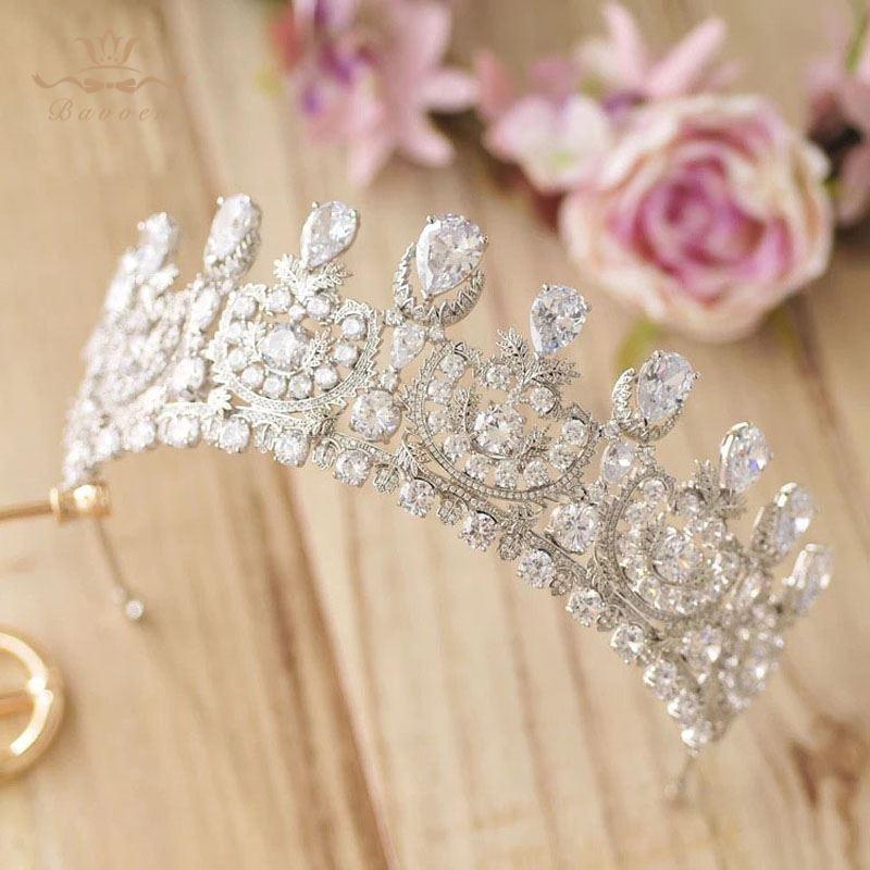 Sparkling Plated Crystals Zircon Tiara - TeresaCollections