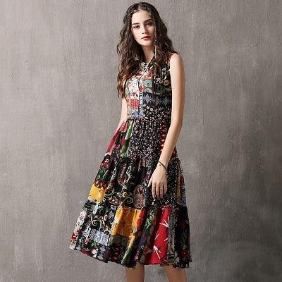 Floral Print Sundress - TeresaCollections