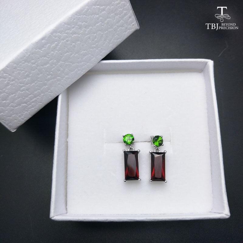 Garnet and Chrome Earrings - TeresaCollections