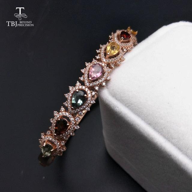 Tourmaline 3.5ct Gemstone Bangle - TeresaCollections