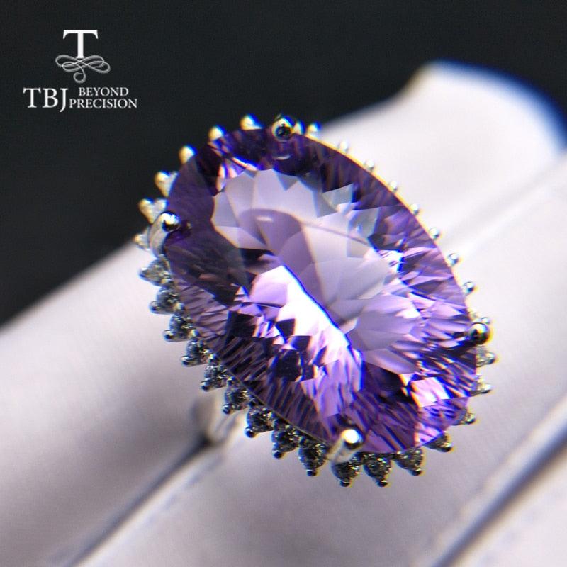 Natural Amethyst Gemstone Ring - TeresaCollections