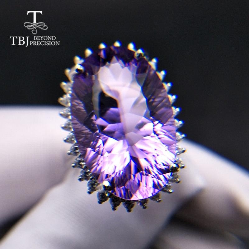 Natural Amethyst Gemstone Ring - TeresaCollections