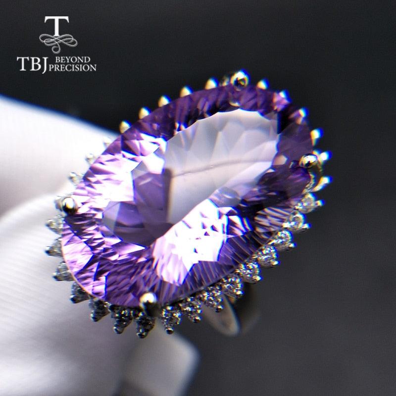 Natural Amethyst Gemstone Ring - TeresaCollections