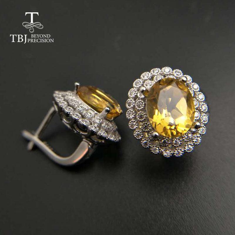 Brazil Citrine Clasp Earrings - TeresaCollections