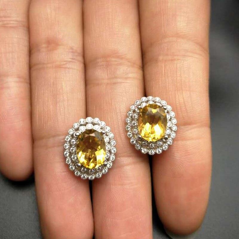 Brazil Citrine Clasp Earrings - TeresaCollections