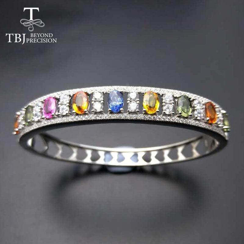 Colorful Sapphire Gemstone Bangles - TeresaCollections