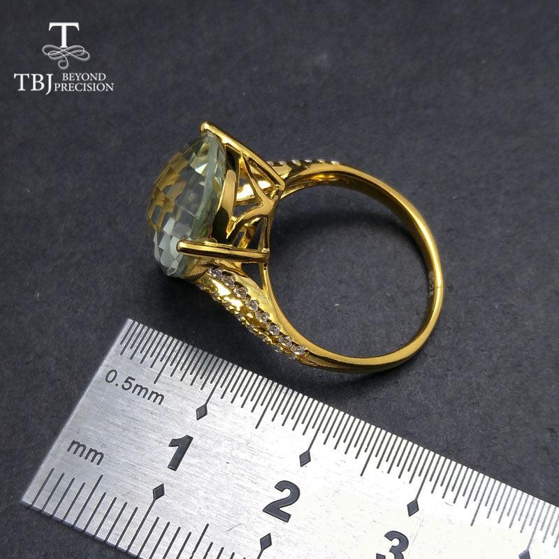 Natural Green Amethyst Ring - TeresaCollections