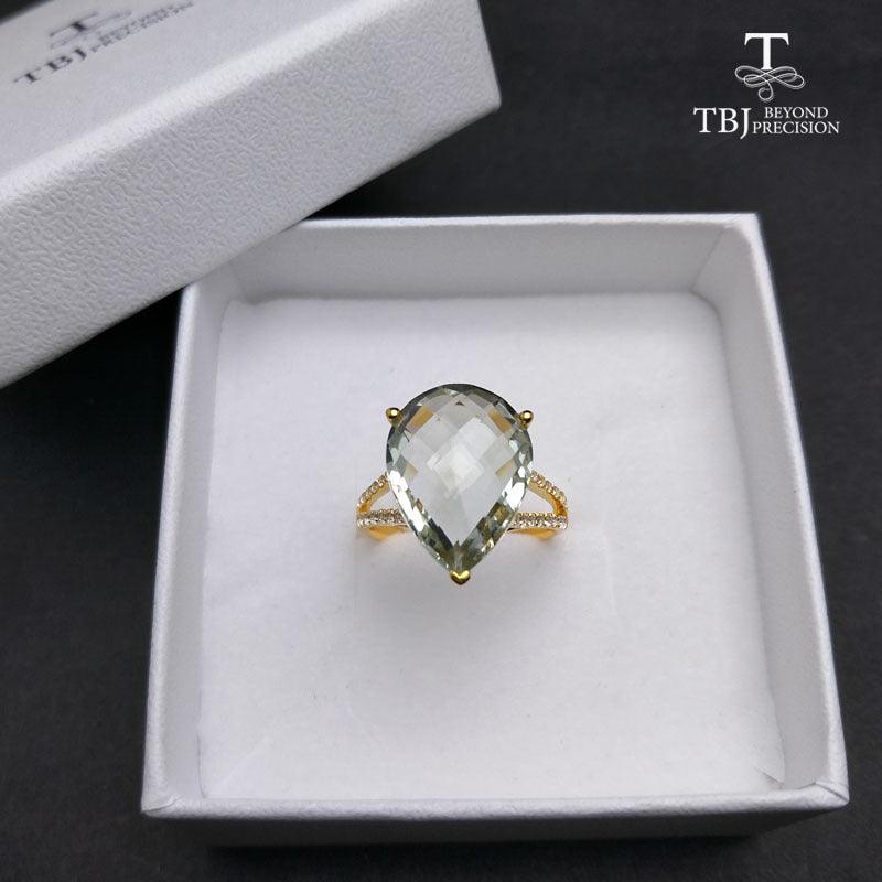 Natural Green Amethyst Ring - TeresaCollections