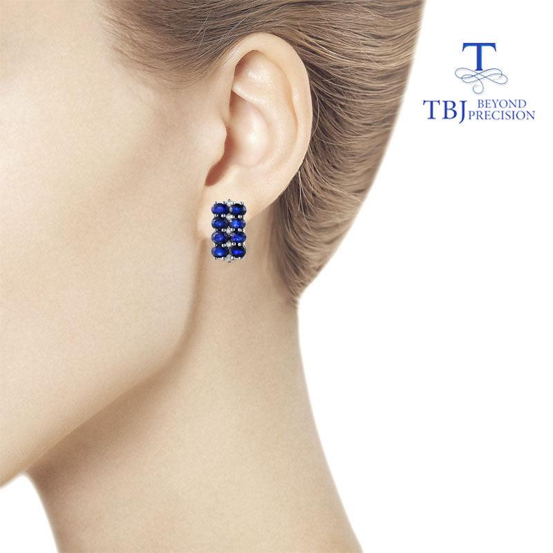 Sapphire Rings and Earrings Jewelry Set - TeresaCollections