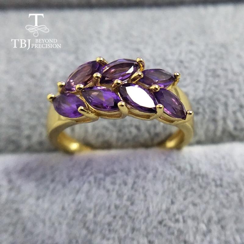 African Amethyst 925 Sterling Silver Ring - TeresaCollections