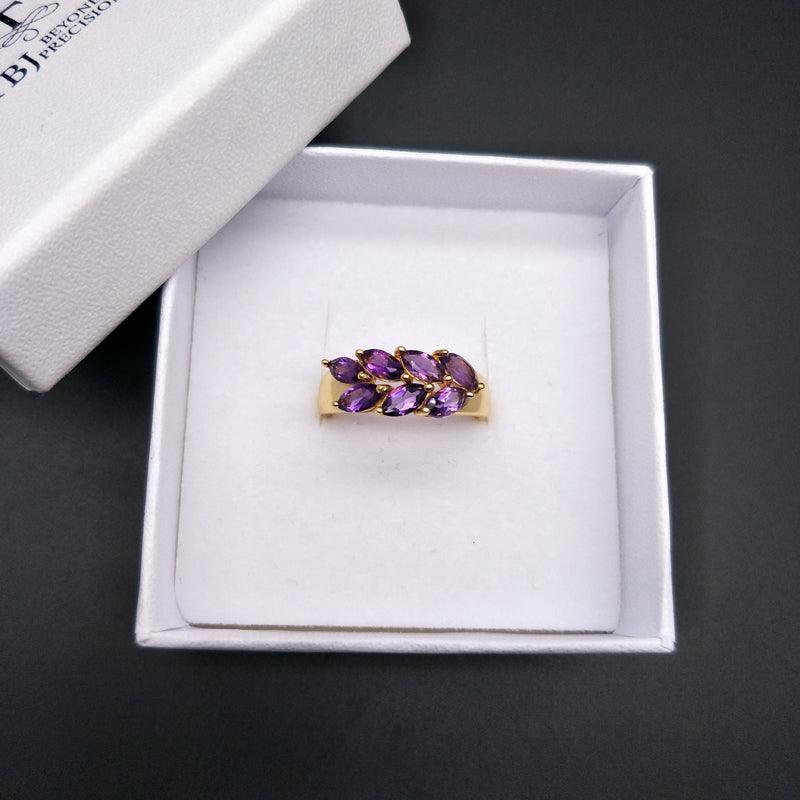 African Amethyst 925 Sterling Silver Ring - TeresaCollections