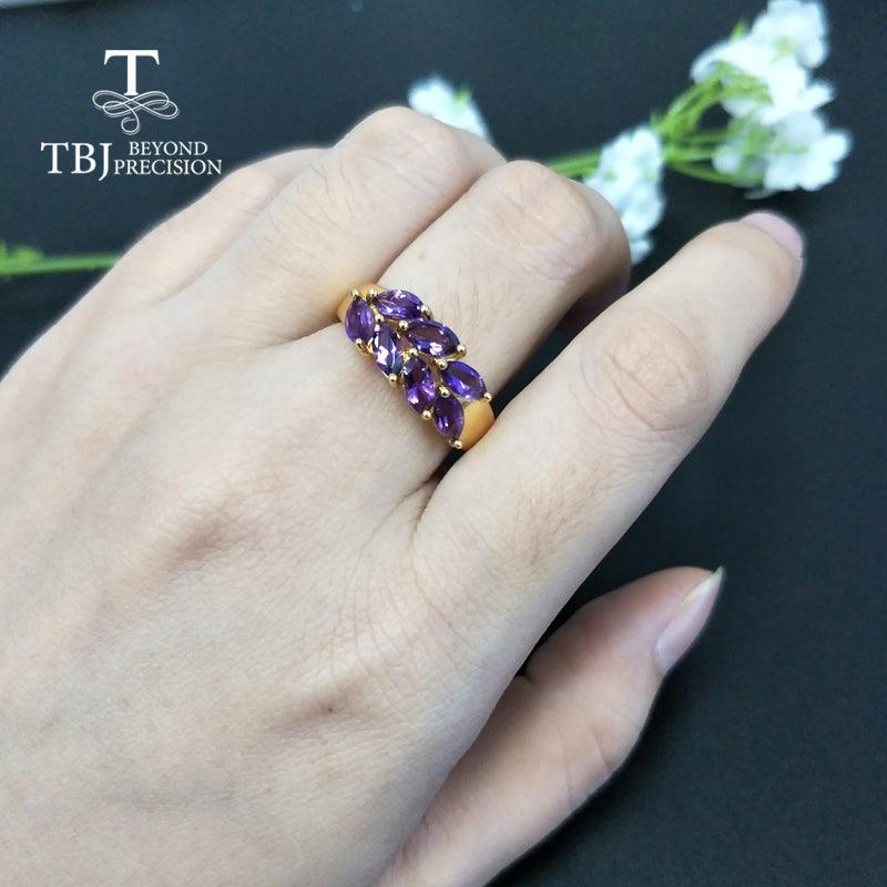 African Amethyst 925 Sterling Silver Ring - TeresaCollections
