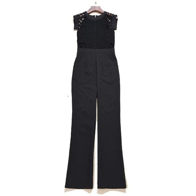 Short Sleeve High Waist Bow knot Slim Jumpsuit - TeresaCollections