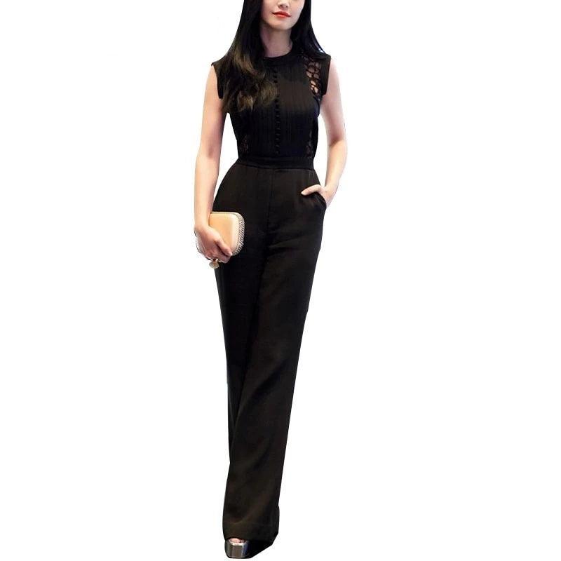 Short Sleeve High Waist Bow knot Slim Jumpsuit - TeresaCollections