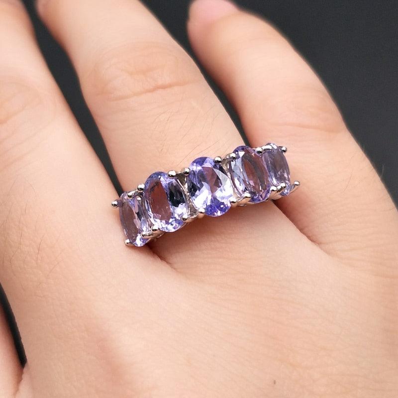 Tanzanite Natural Gemstone Ring - TeresaCollections