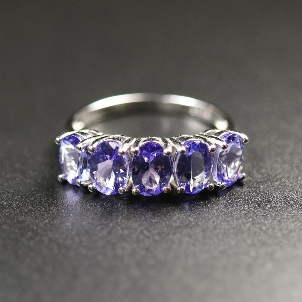 Tanzanite Natural Gemstone Ring - TeresaCollections