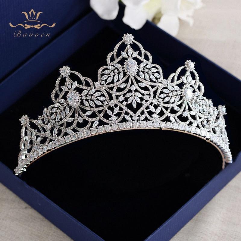 Princess Oversize Vintage Full Zircon Bridal Tiaras - TeresaCollections