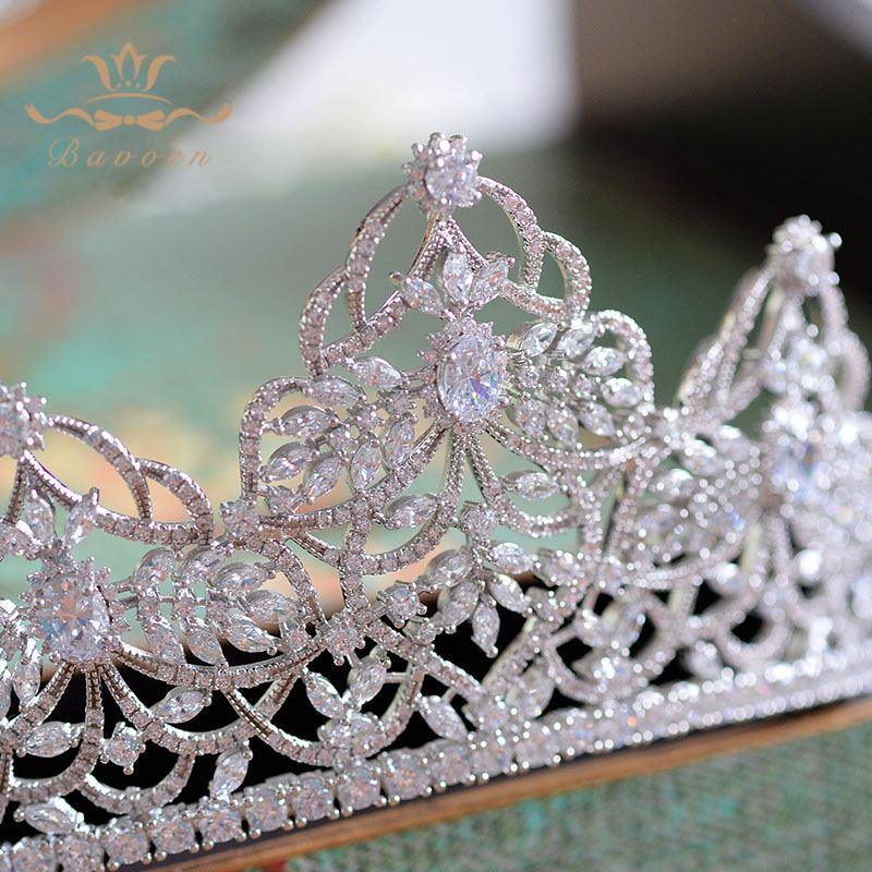 Princess Oversize Vintage Full Zircon Bridal Tiaras - TeresaCollections