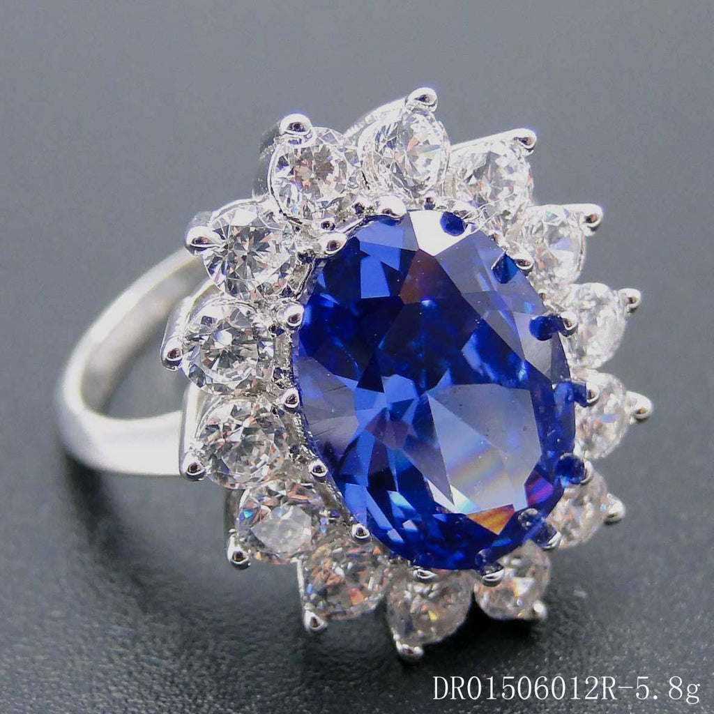 Blue Tanzanite CZ Stone Rings - TeresaCollections