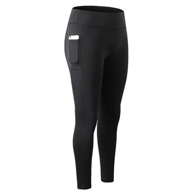 Gym Yoga-Pants Solid Slim Running Leggings - TeresaCollections