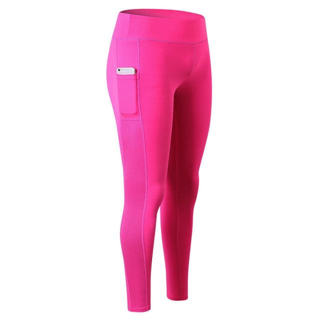 Gym Yoga-Pants Solid Slim Running Leggings - TeresaCollections