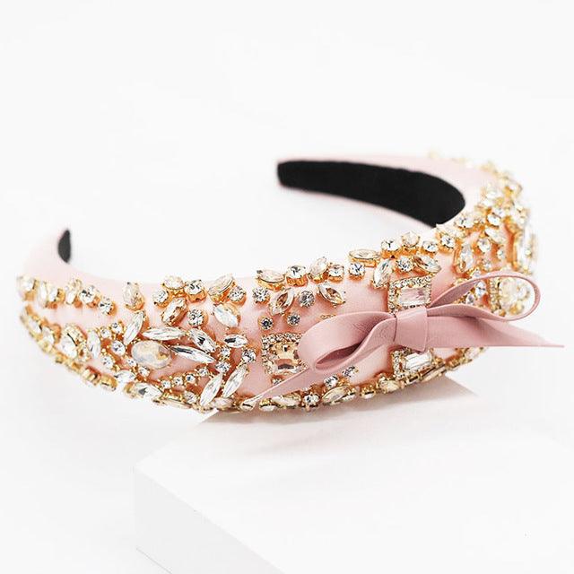 Rhinestones Beaded Headband - TeresaCollections