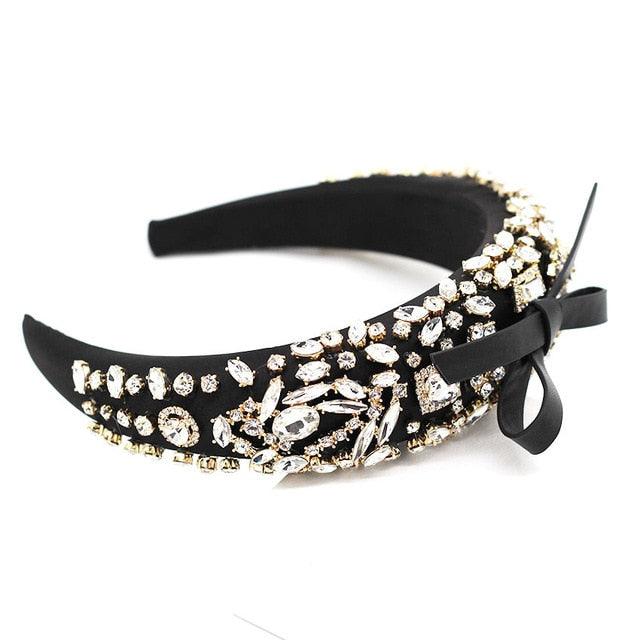 Rhinestones Beaded Headband - TeresaCollections