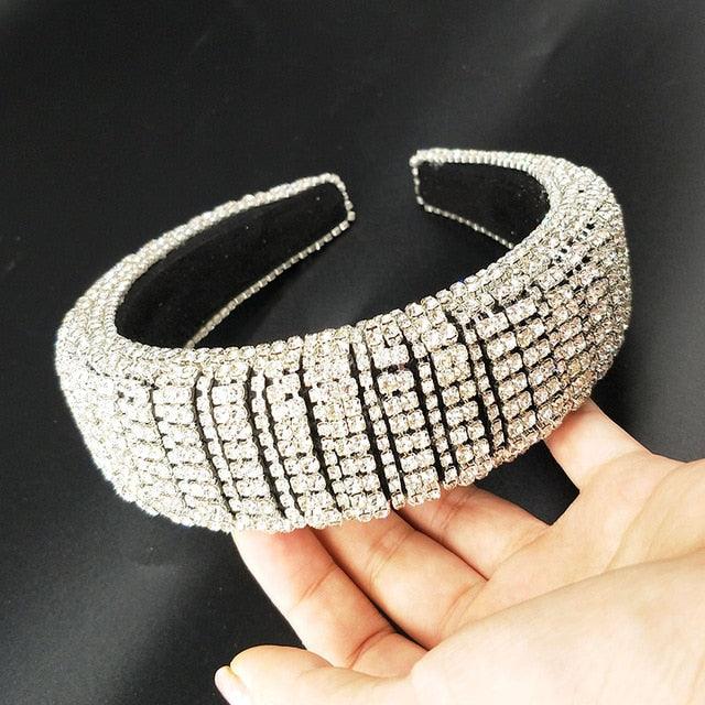 Rhinestones Beaded Headband - TeresaCollections