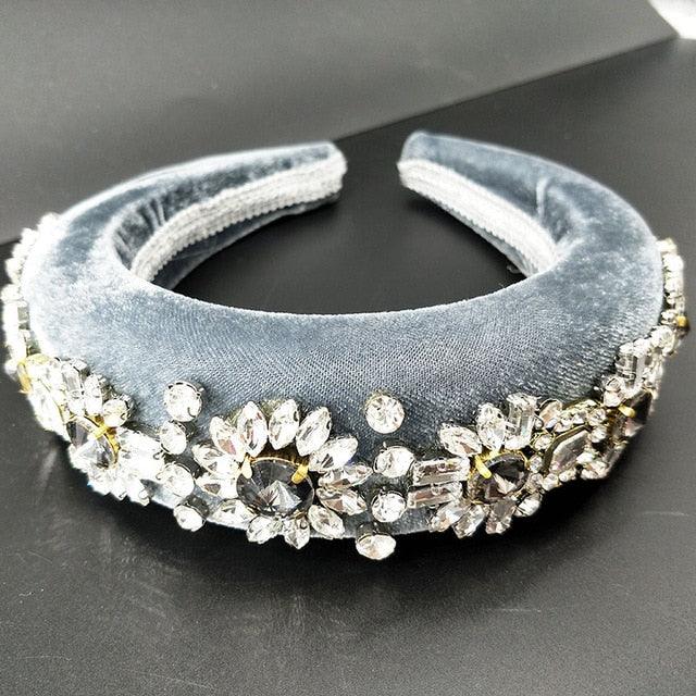 Rhinestones Beaded Headband - TeresaCollections