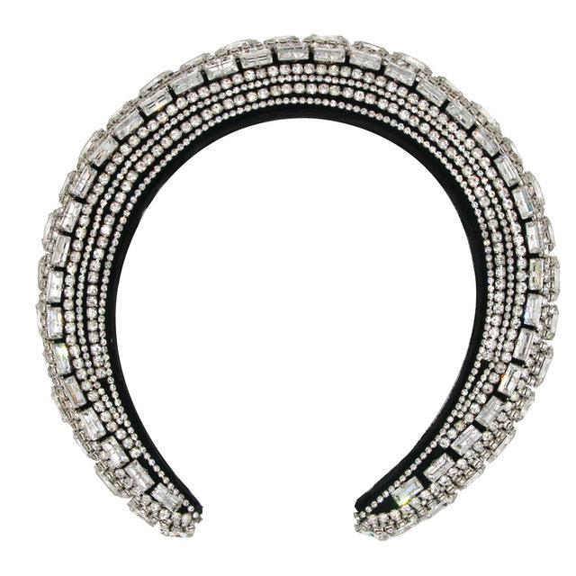 Rhinestones Beaded Headband - TeresaCollections