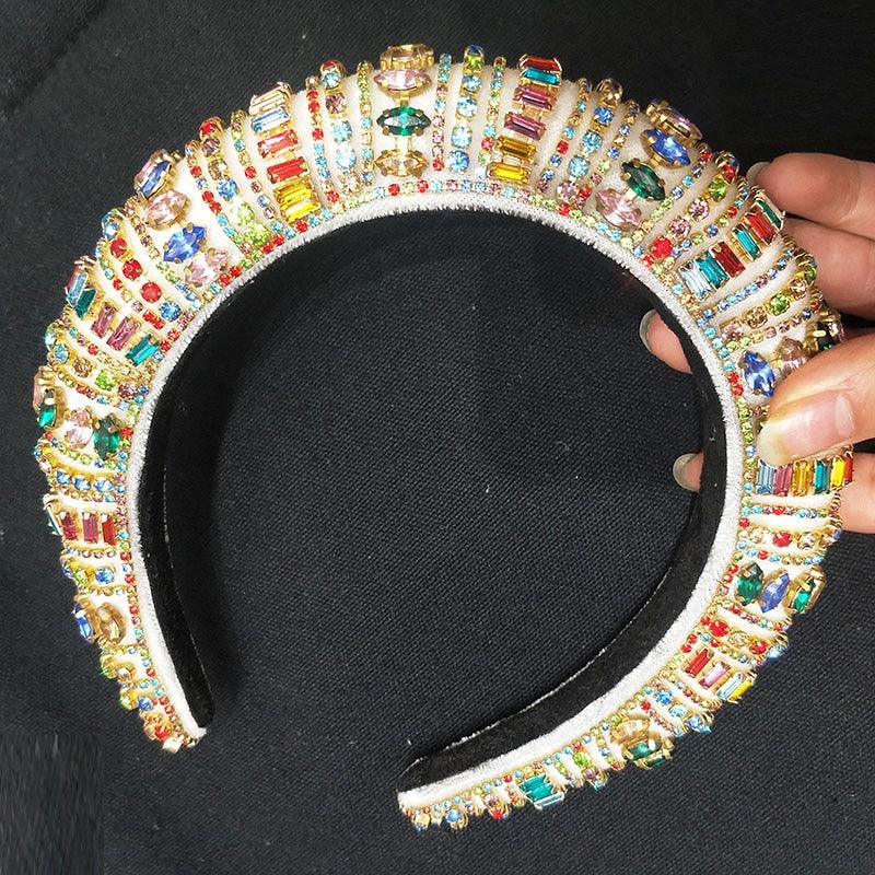 Rhinestones Beaded Headband - TeresaCollections